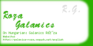 roza galanics business card